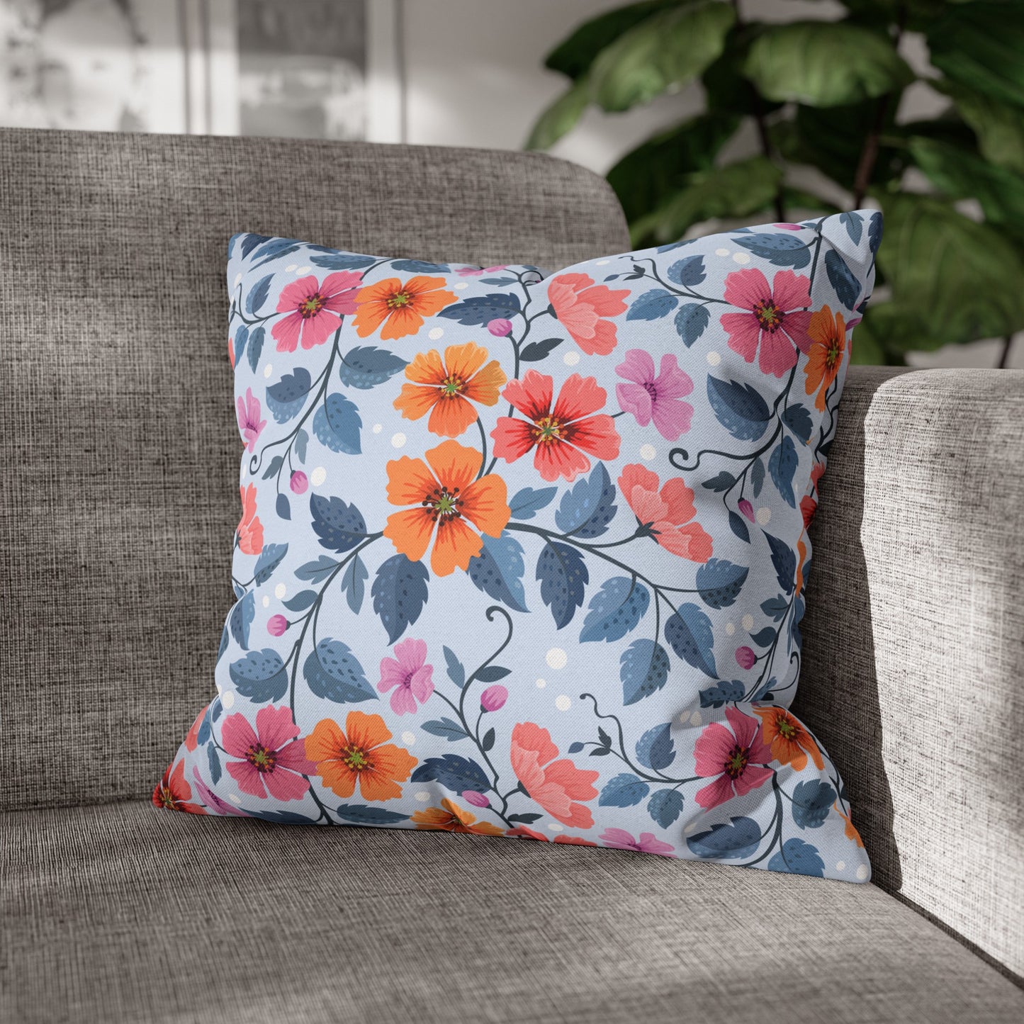 Floral Poly Pillowcase