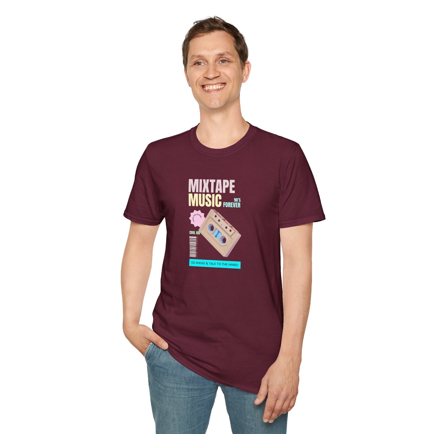 Mixtape Music T-Shirt Unisex Cotton Retro Cassette Graphic Tee