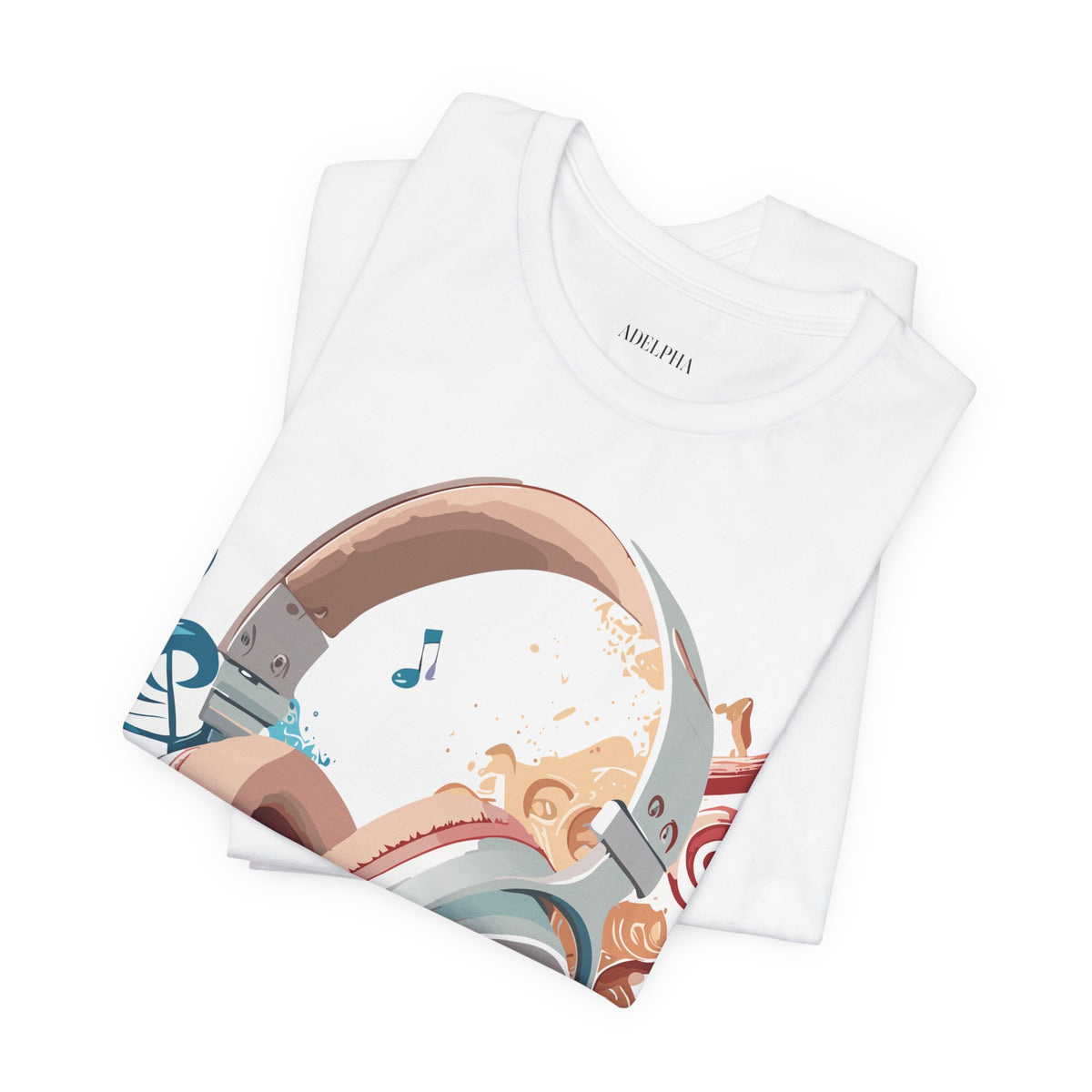 Music Graphic Unisex Cotton Bella+Canvas Tee with Art Design m144