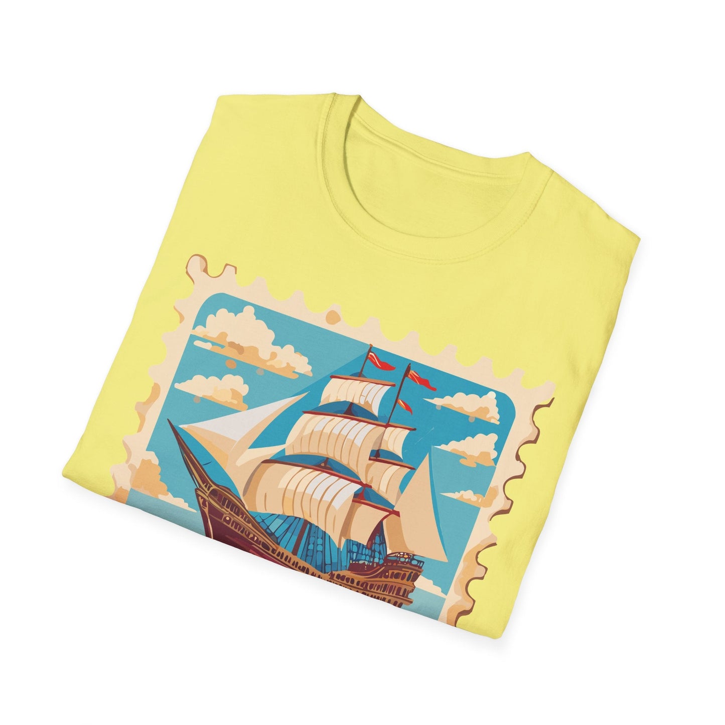 Ship T Shirts Frigate Vessel Tee Unisex Softstyle Gildan 64000 100 Percent Cotton