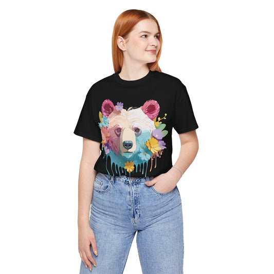 Bear Graphic Unisex 100 Cotton Short Sleeve Art Design Vintage T-Shirt 10