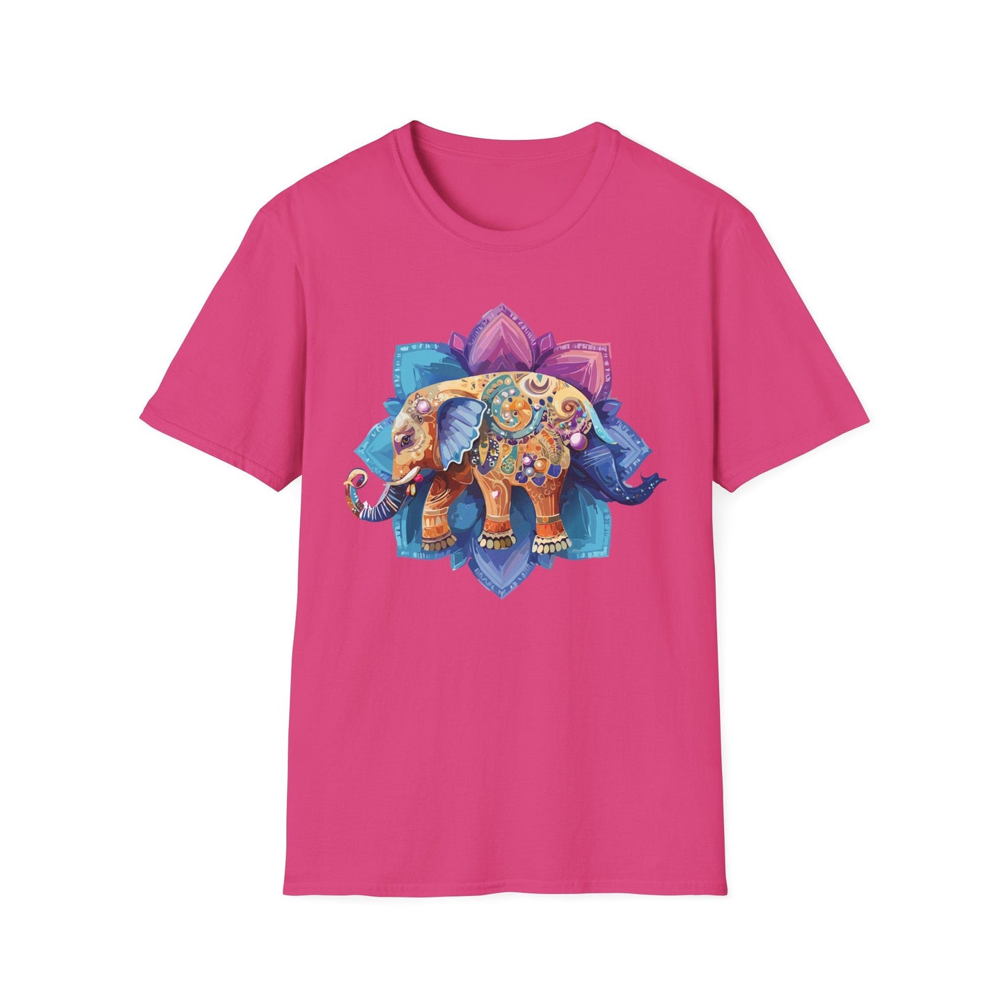Unisex Elephant T Shirt Softstyle Gildan 64000 Cotton Tee For Animal Lovers And Collectors