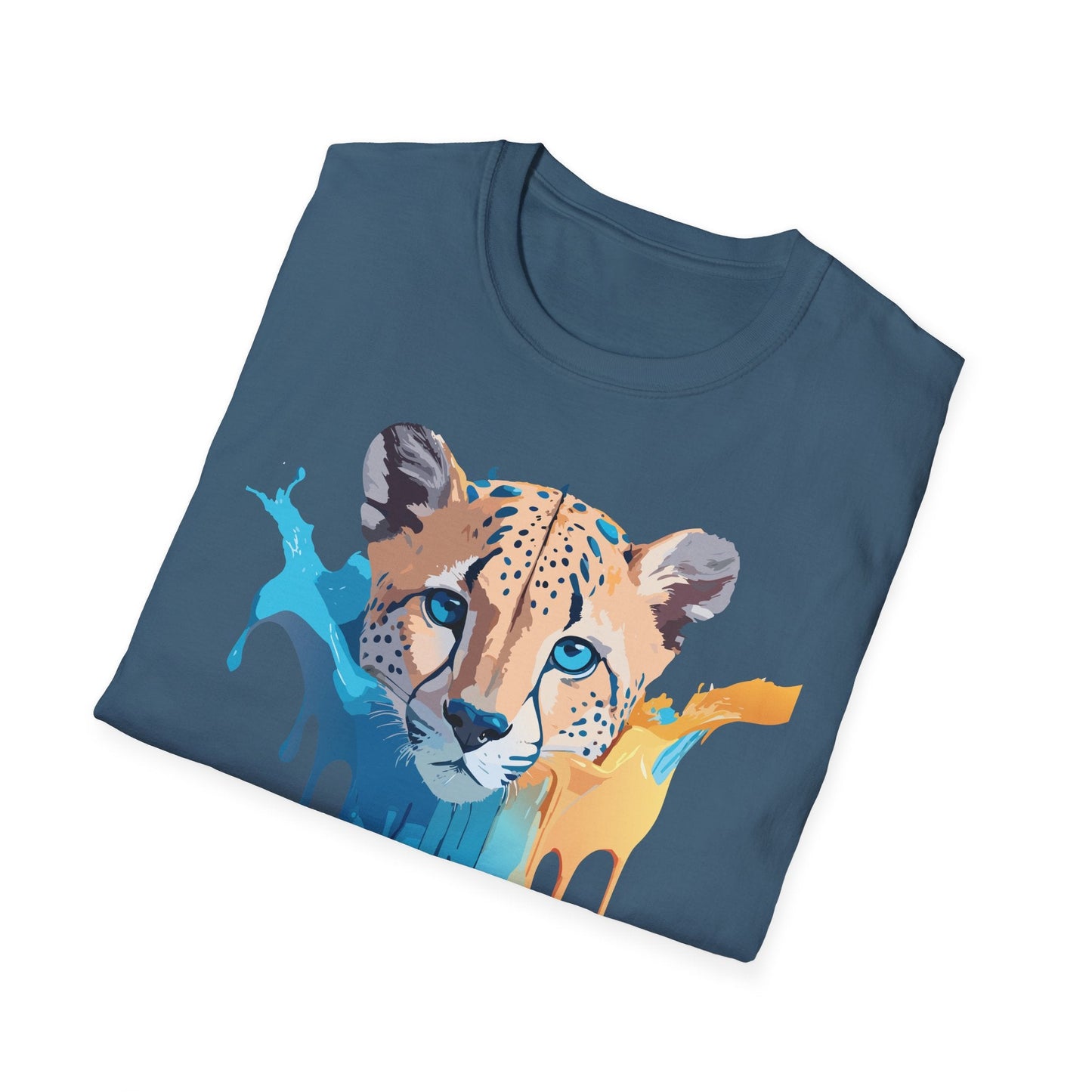 Unisex Cheetah Print Tee Softstyle Gildan 64000 Ring Spun Cotton Tee