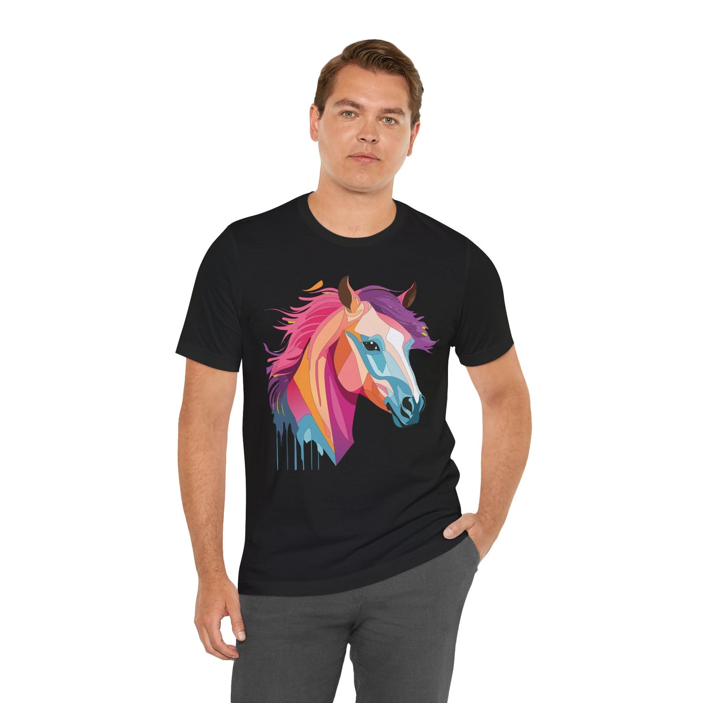 Unisex Animal Shirt Art Design Short Sleeve With Wild Animals Graphic Print Comfort Tee
