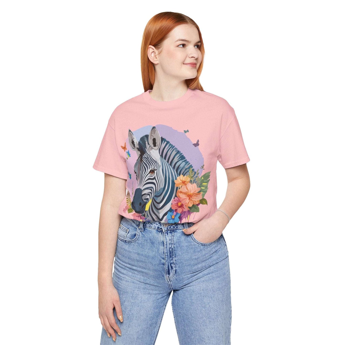Zebra Graphic Unisex 100 Cotton Vintage Animal Art T-Shirt 3