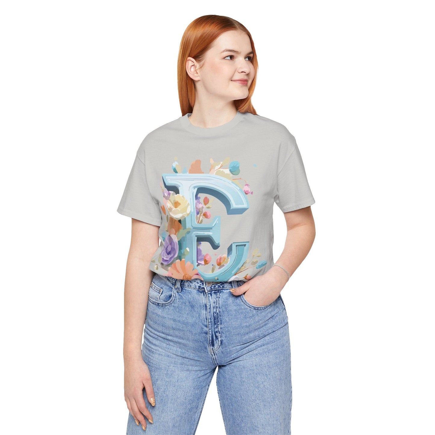 Unisex Letter E  Graphic Tee Featuring Vintage Inspired Artwork Collection