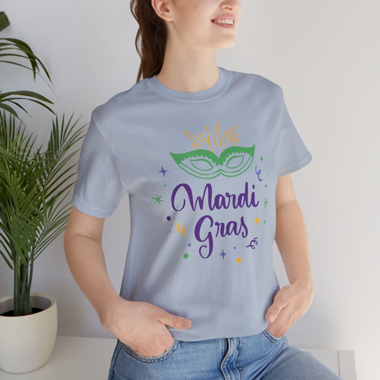 Tee-shirt en coton unisexe pour Mardi Gras