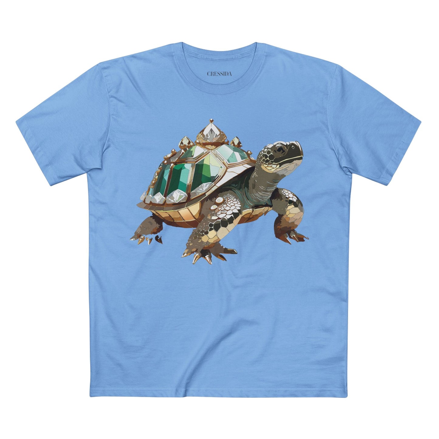 Turtle Graphic Unisex 100 Cotton Tee With Unique Animal Golden Medallion Art Design 32