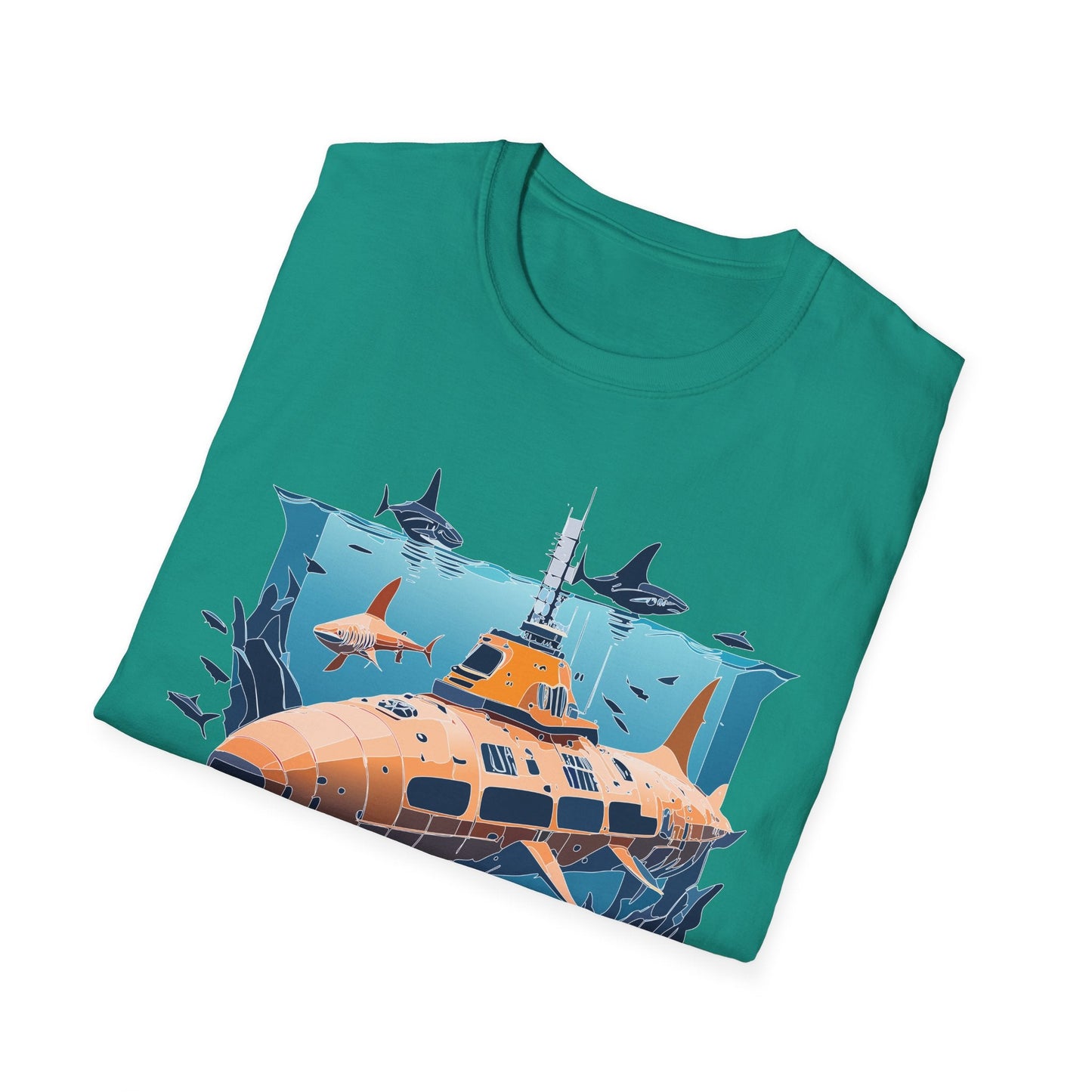Ocean T Shirt Unisex Gildan Softstyle 64000 Ocean Theme Tee 100 Percent Cotton Fabric