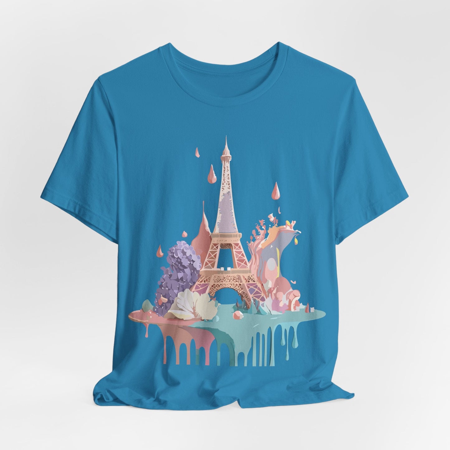 Paris Graphic Tee Unisex Short Sleeve Shirt With Vintage Inspired Adelpha Artwork
