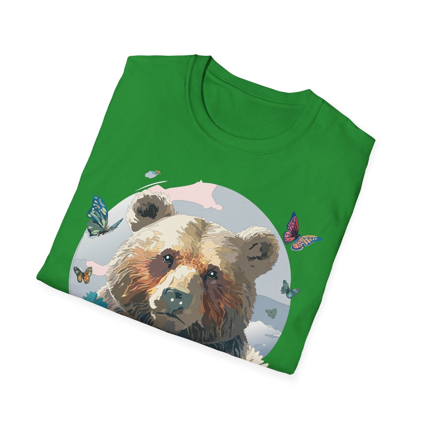 Bear T Shirt Unisex Gildan Softstyle Cotton Tee With Teddy Bear Design Lightweight Comfort