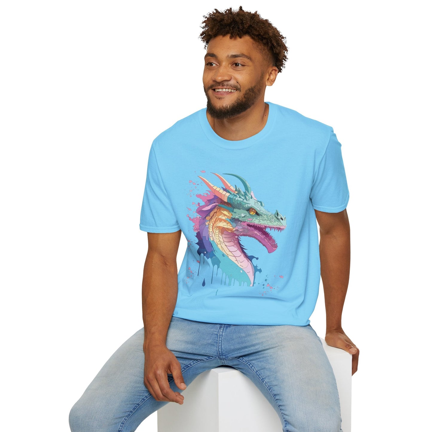 Dragon Graphic T Shirt Unisex Animal Shirt Cotton Softstyle Tee For Everyday Comfort