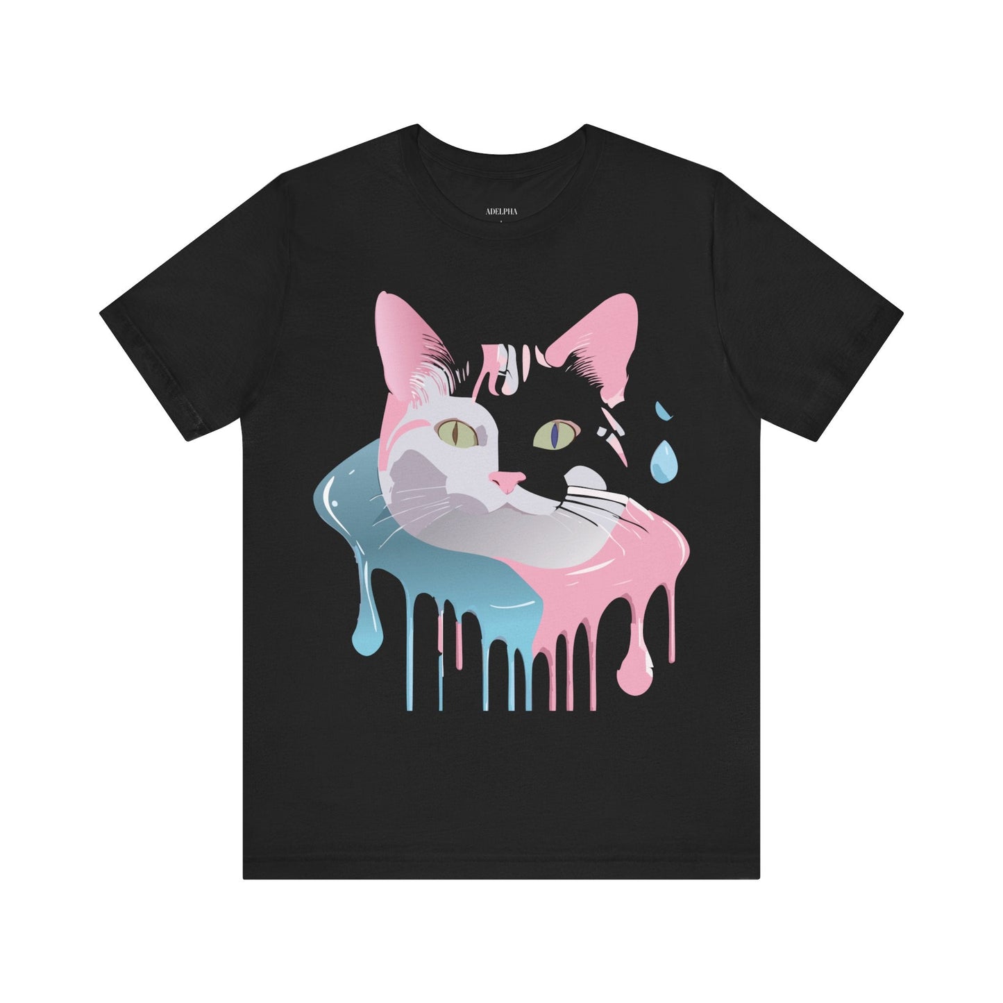 Cat Graphic Tee Unisex Short Sleeve T Shirt Adelpha Vintage Inspired Design