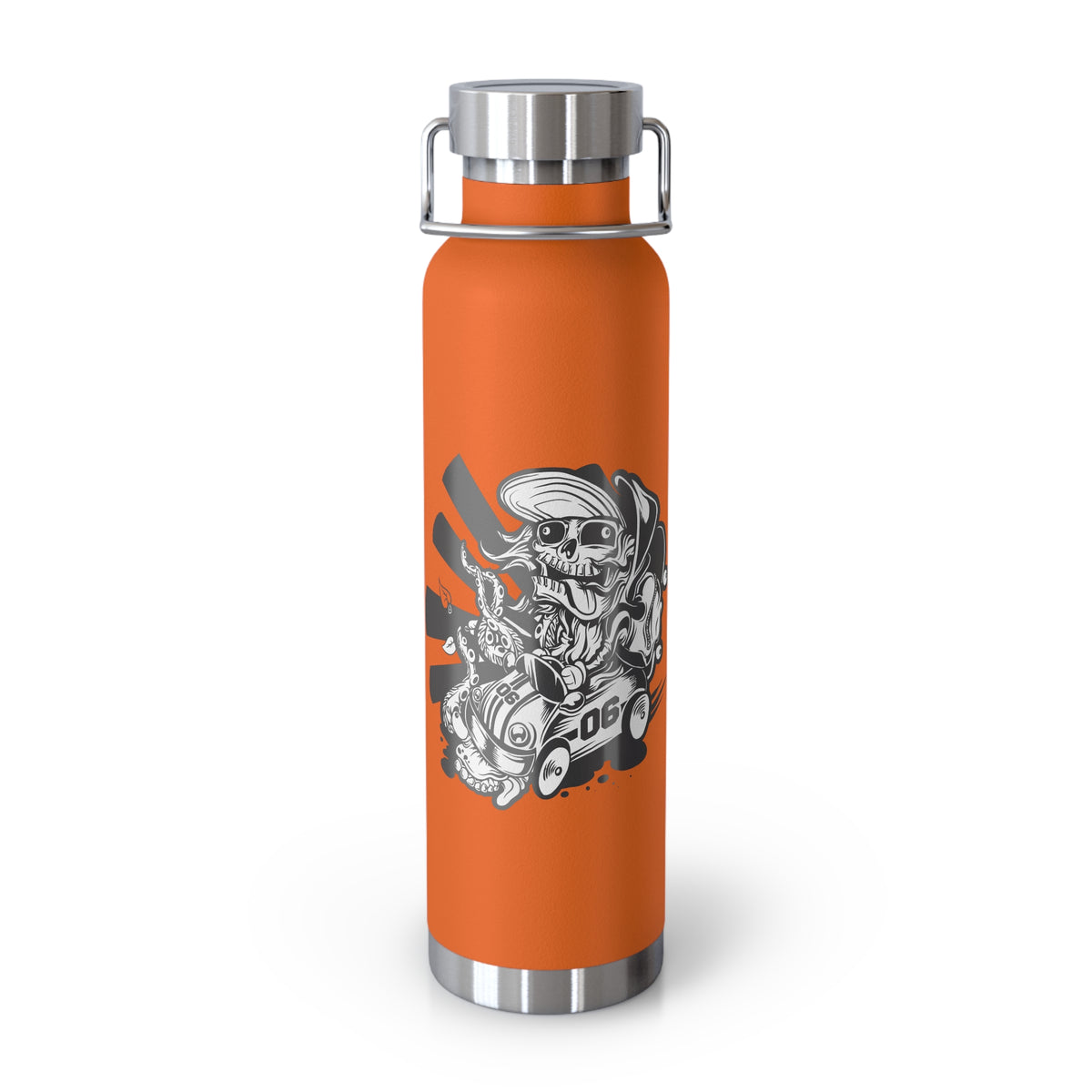 22oz Copper Insulated Water Bottle with Cartoon Design - CV77