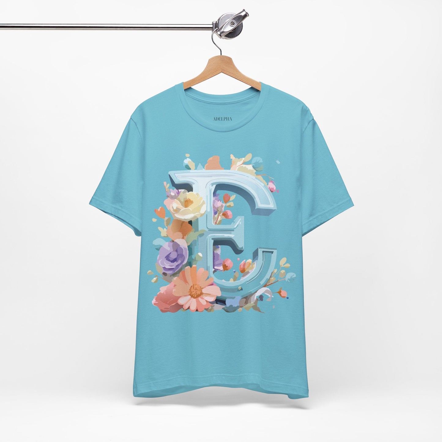 Unisex Letter E  Graphic Tee Featuring Vintage Inspired Artwork Collection