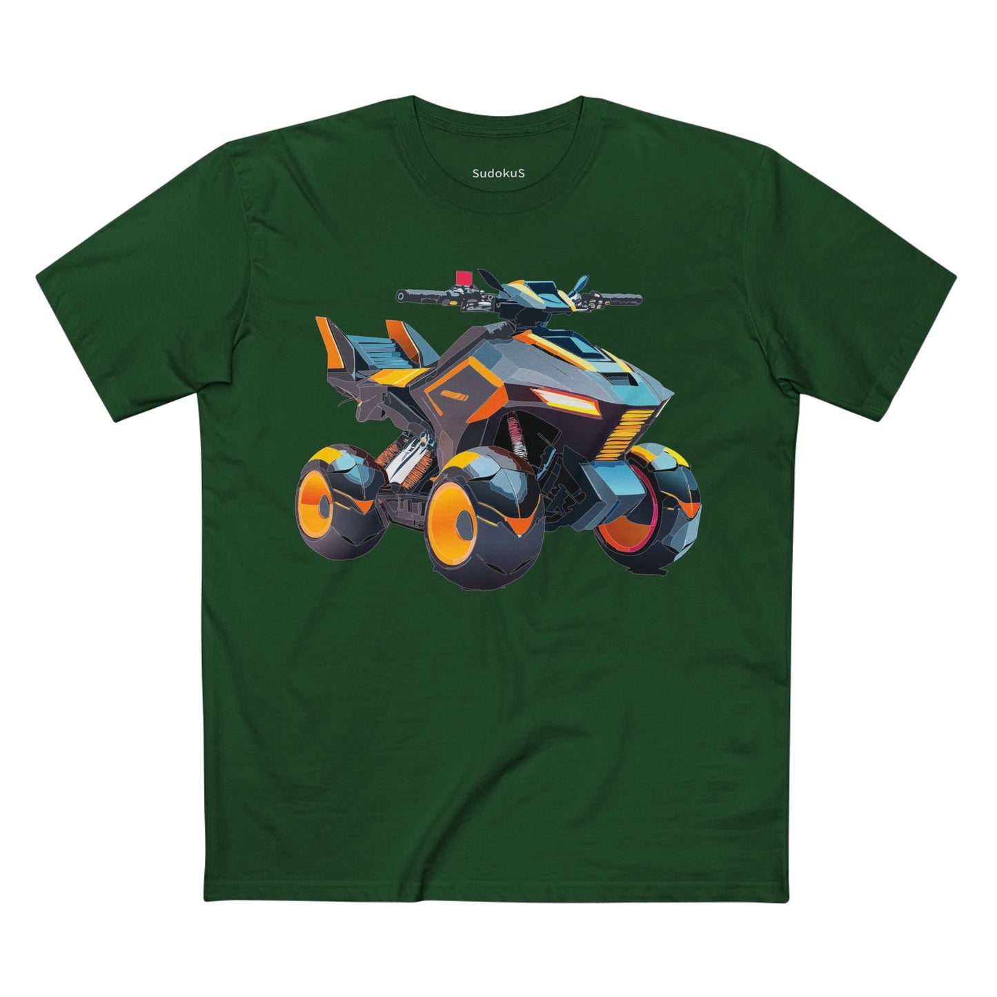 Moto Bike Graphic Unisex 100 Cotton Staple Tee 14