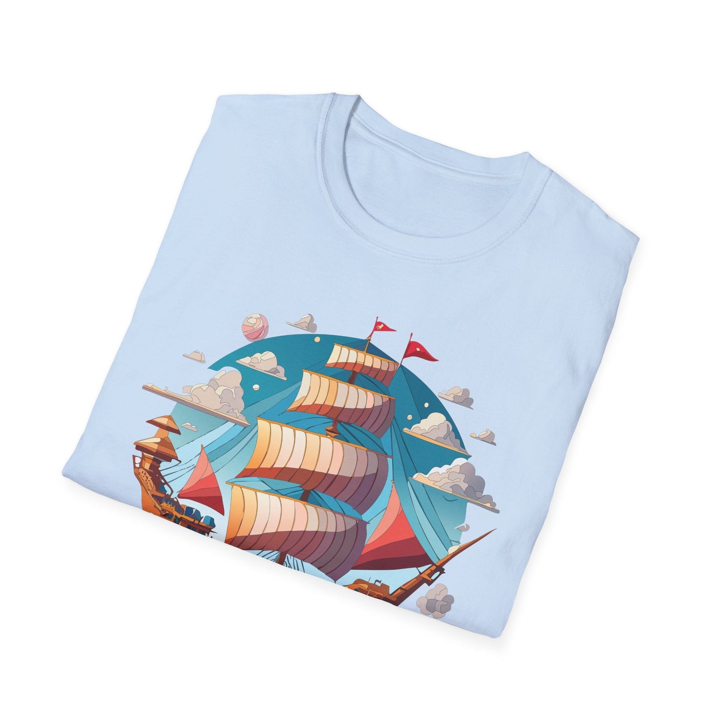 Ship T Shirts Frigate T Shirts Vessel Tee Shirt Unisex Softstyle Cotton Tee Gildan Softstyle 64000