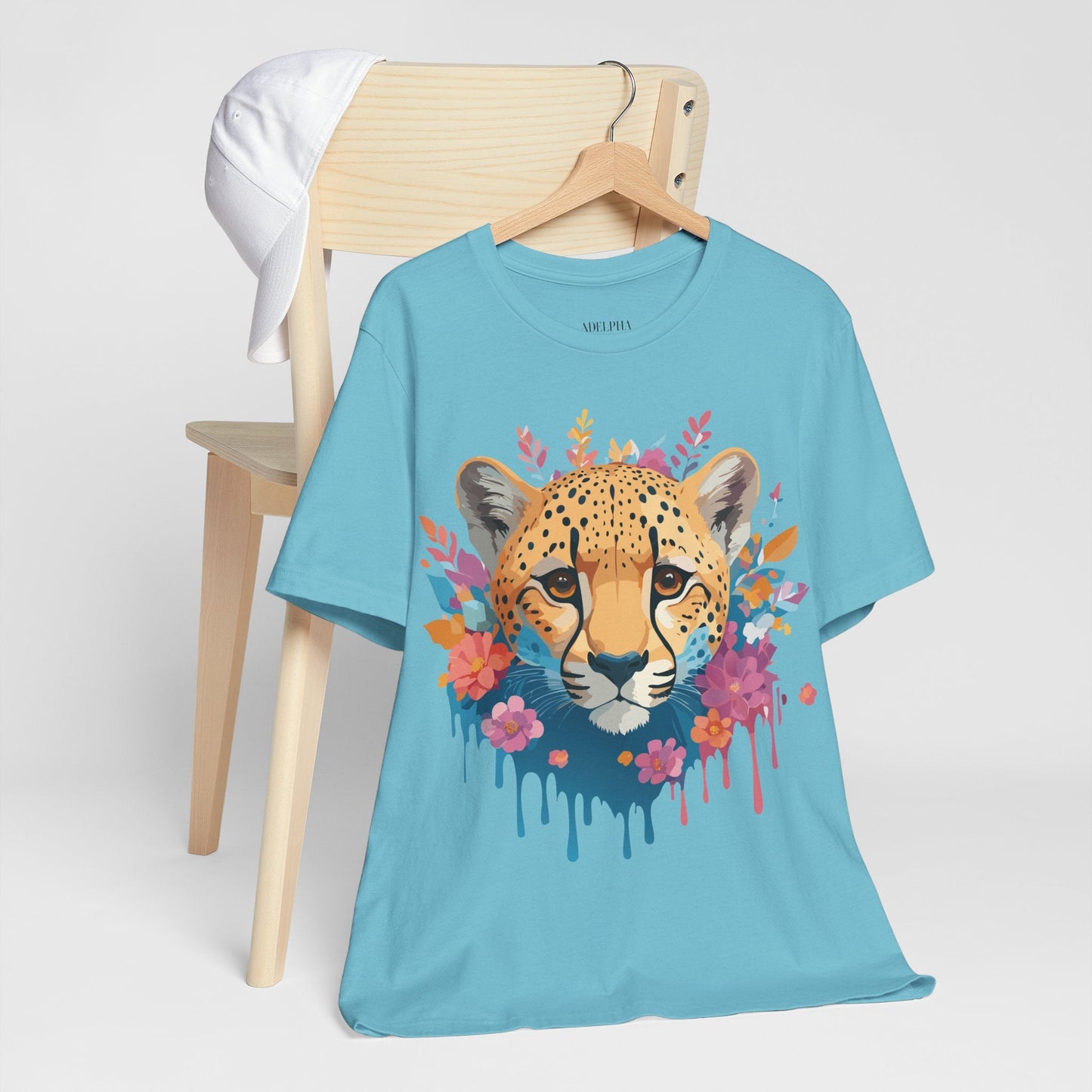Adelpha Cheetah Graphic Tee Unisex Vintage Inspired Artwork Short Sleeve Jersey