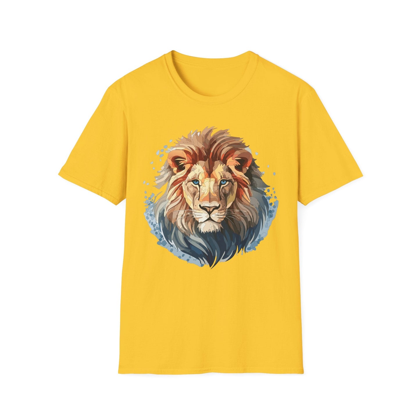 Unisex Lion Shirt Gildan Softstyle 64000 Tee 100 Percent Ring Spun Cotton