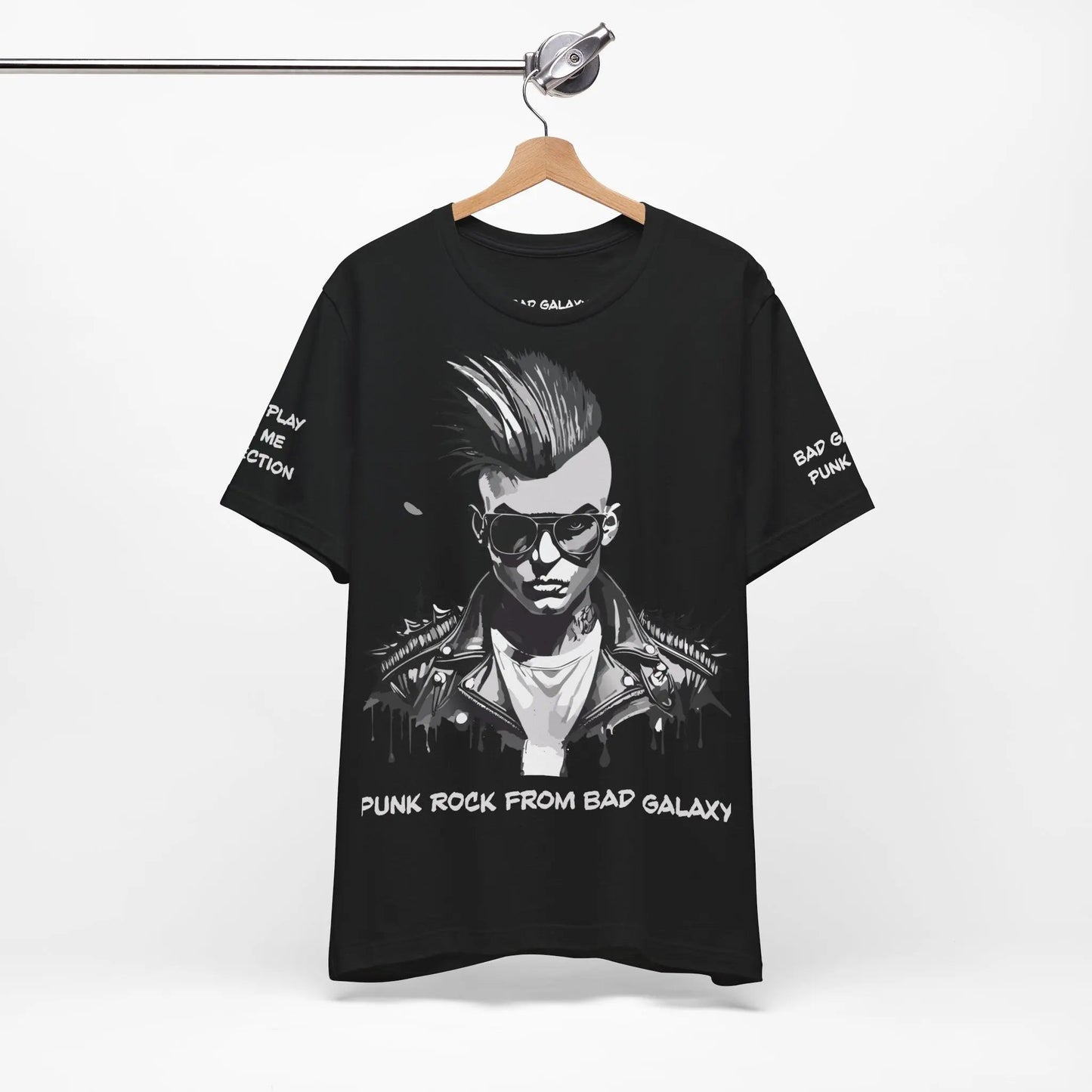 Punk Rock Tee Shirt From Bad Galaxy Made To Order 100 Percent Cotton USA Eco Friendly Inks