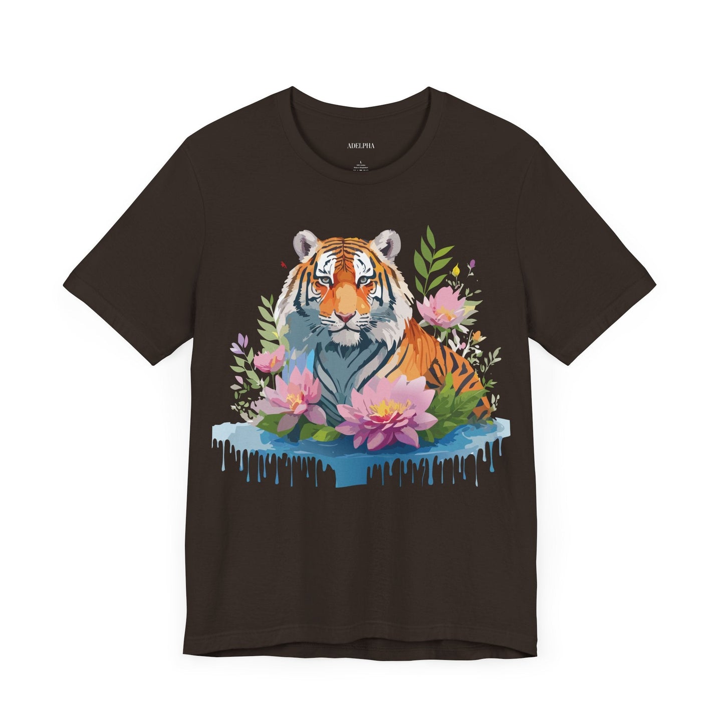 Tiger Graphic Tee Unisex Shirt By Adelpha Vintage Inspired Artwork Short Sleeve