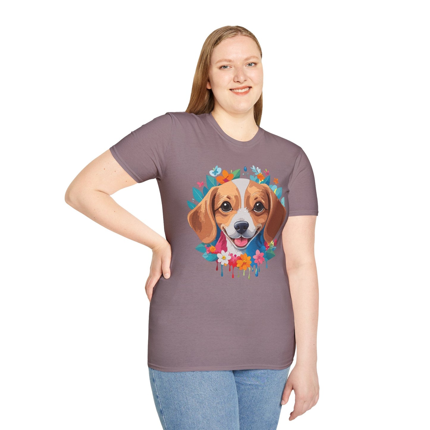 Unisex Dog Shirt Animal Tee Gildan Softstyle 64000 Cotton Tee