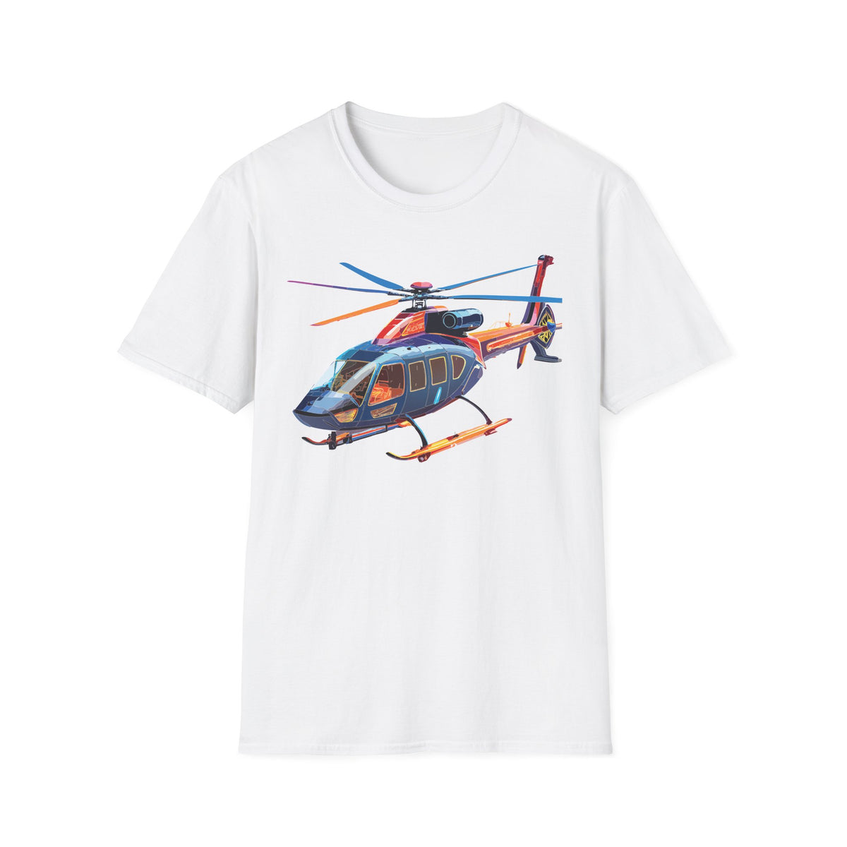 Chopper Helicopter Graphic Tee Gildan Unisex 100 Cotton Tee Shirt c07