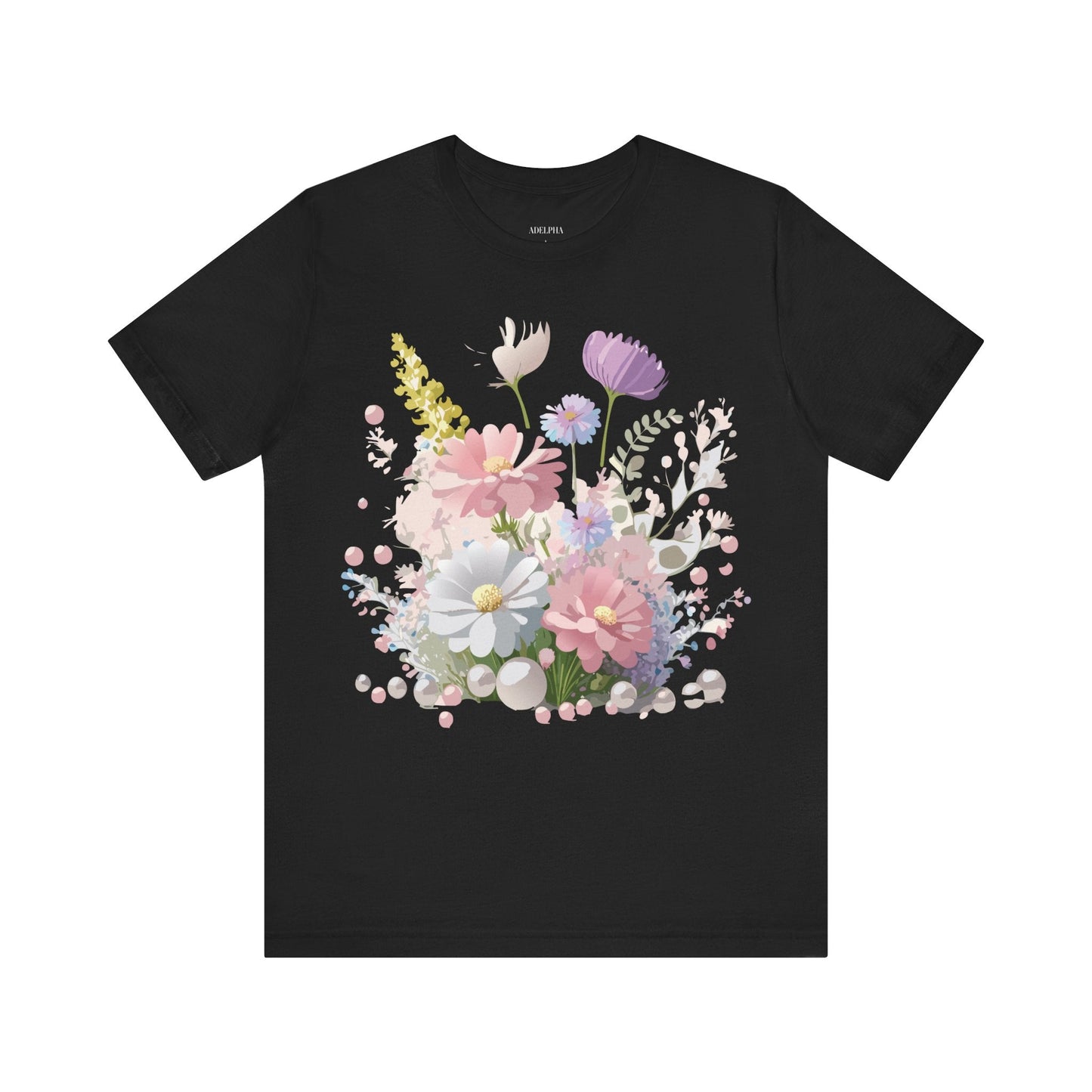 Adelpha Floral Graphic T Shirt Unisex Jersey Short Sleeve Art Design Vintage Inspired Premium