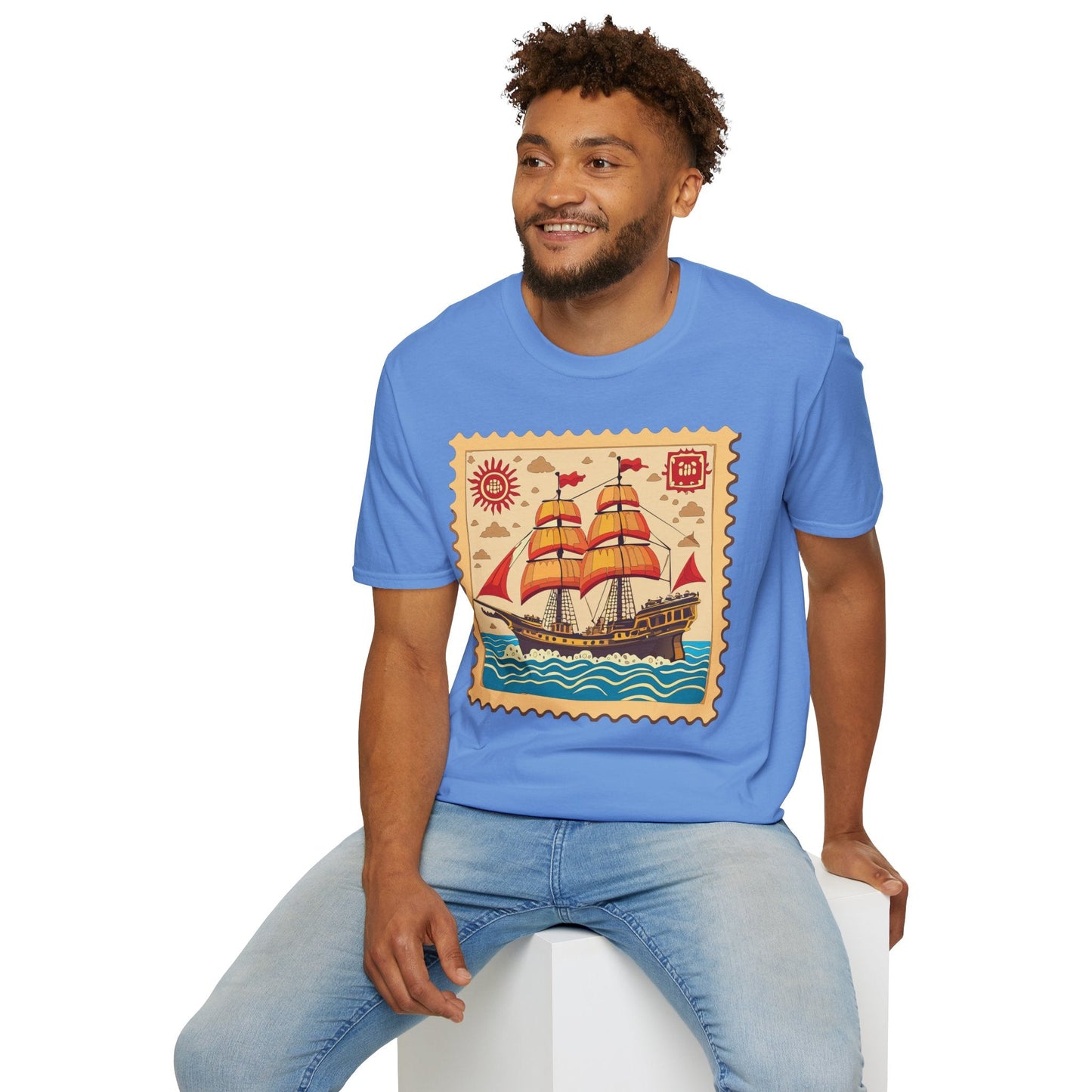 Ship T Shirts Frigate Vessel Tee Unisex Softstyle Gildan 64000 100 Percent Ring Spun Cotton