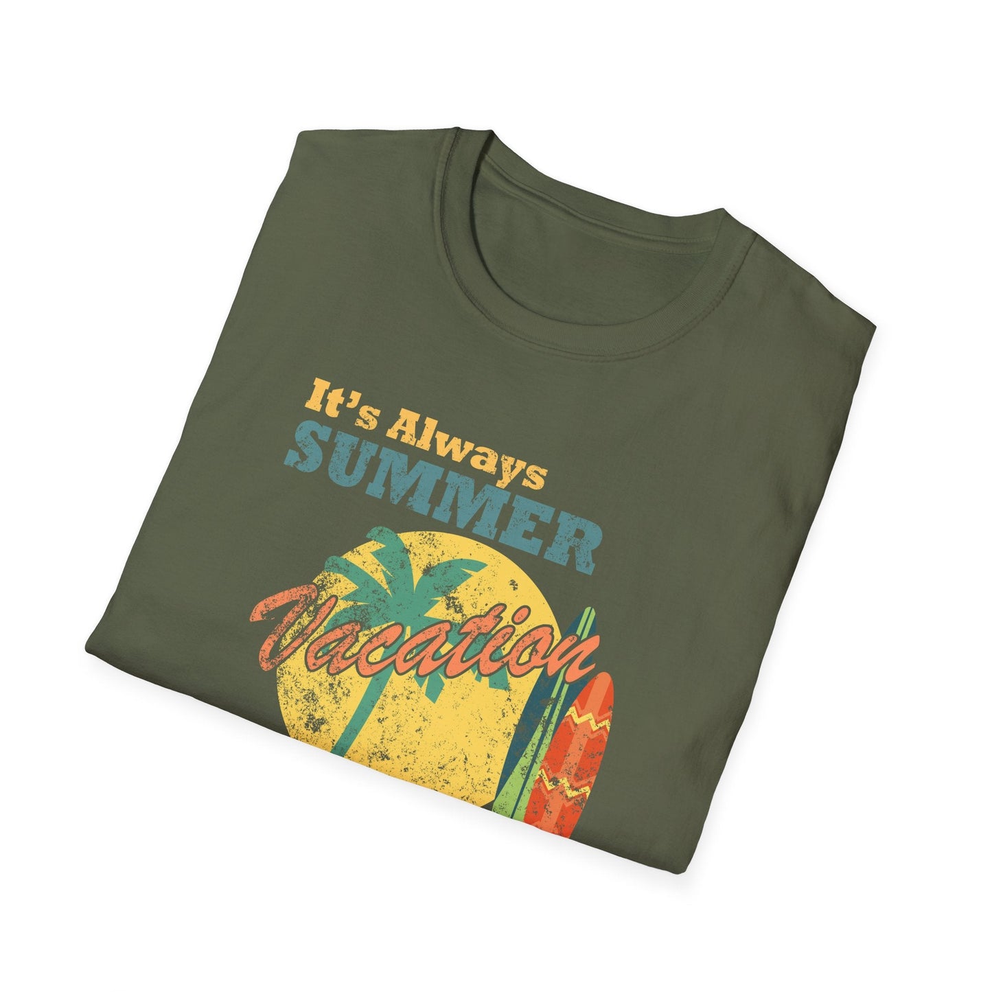 Summer Unisex T Shirt With Art Design Gildan Softstyle 64000 100 Percent Cotton Tee