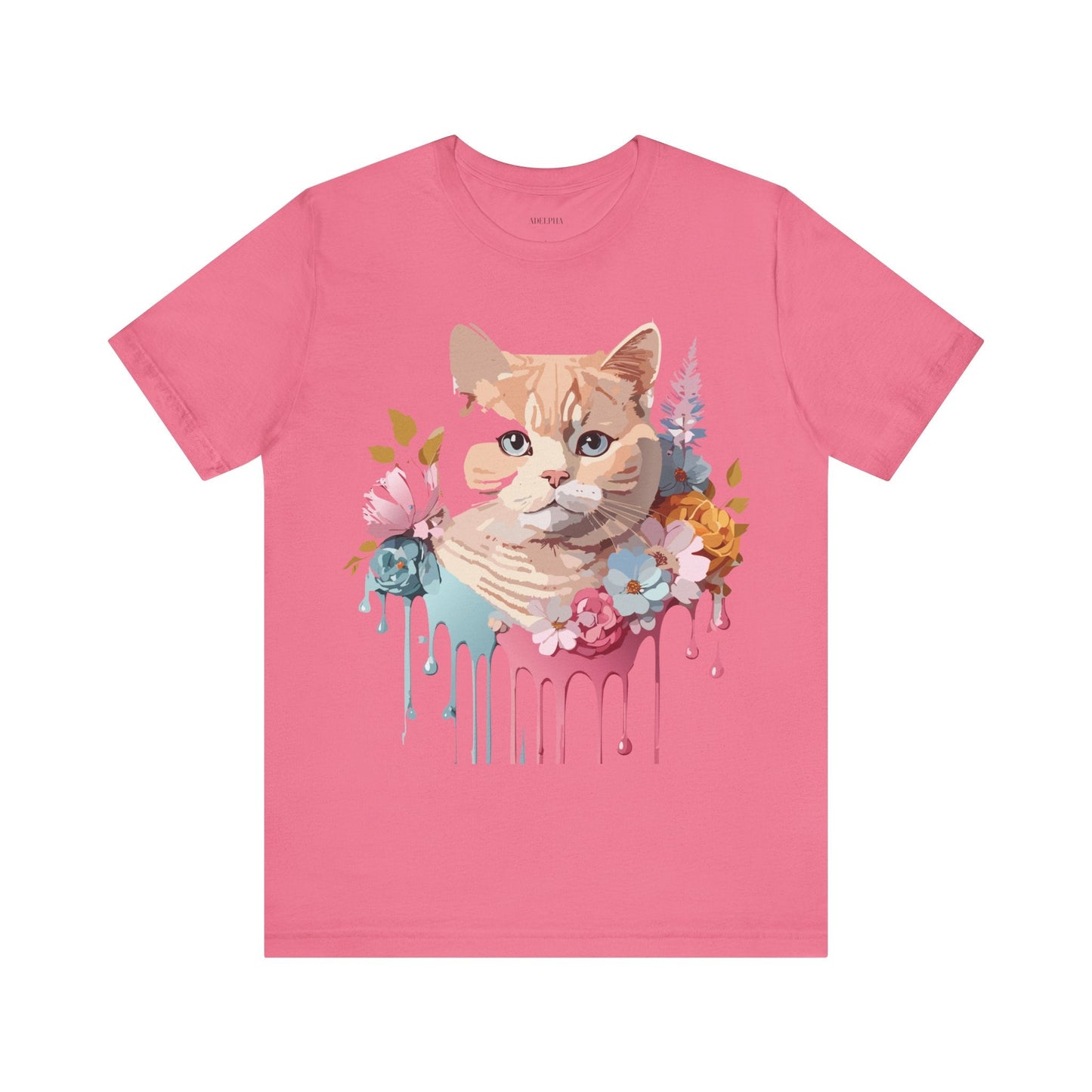 Cat Shirt Graphic Tee Unisex Vintage Inspired Adelpha Art Design