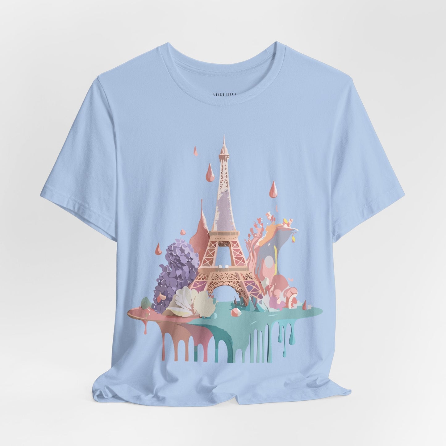 Paris Tourist Shirt Unisex Graphic Tee Vintage Inspired Artwork by Adelpha Short Sleeve Jersey