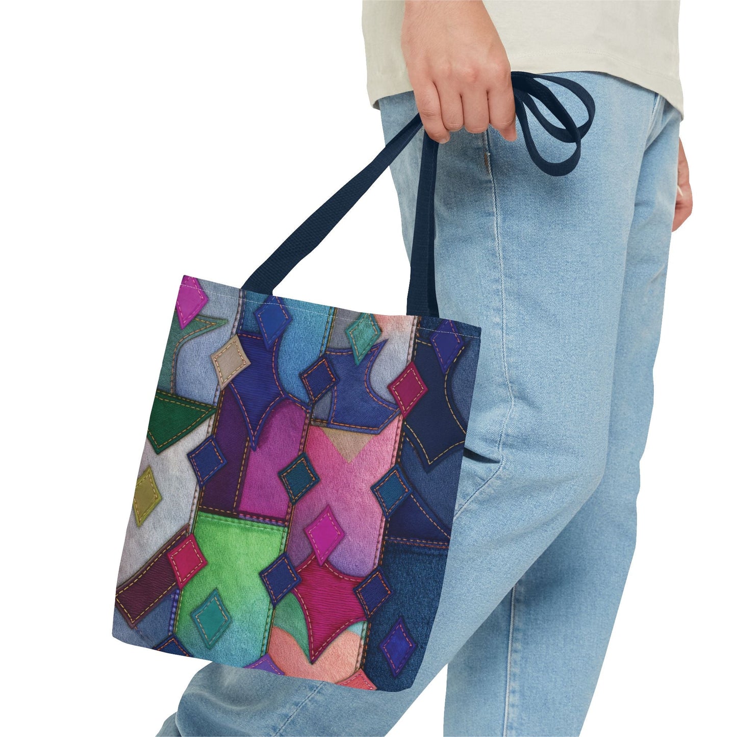Denim Canvas Bag, Tote Bag Denim Printify