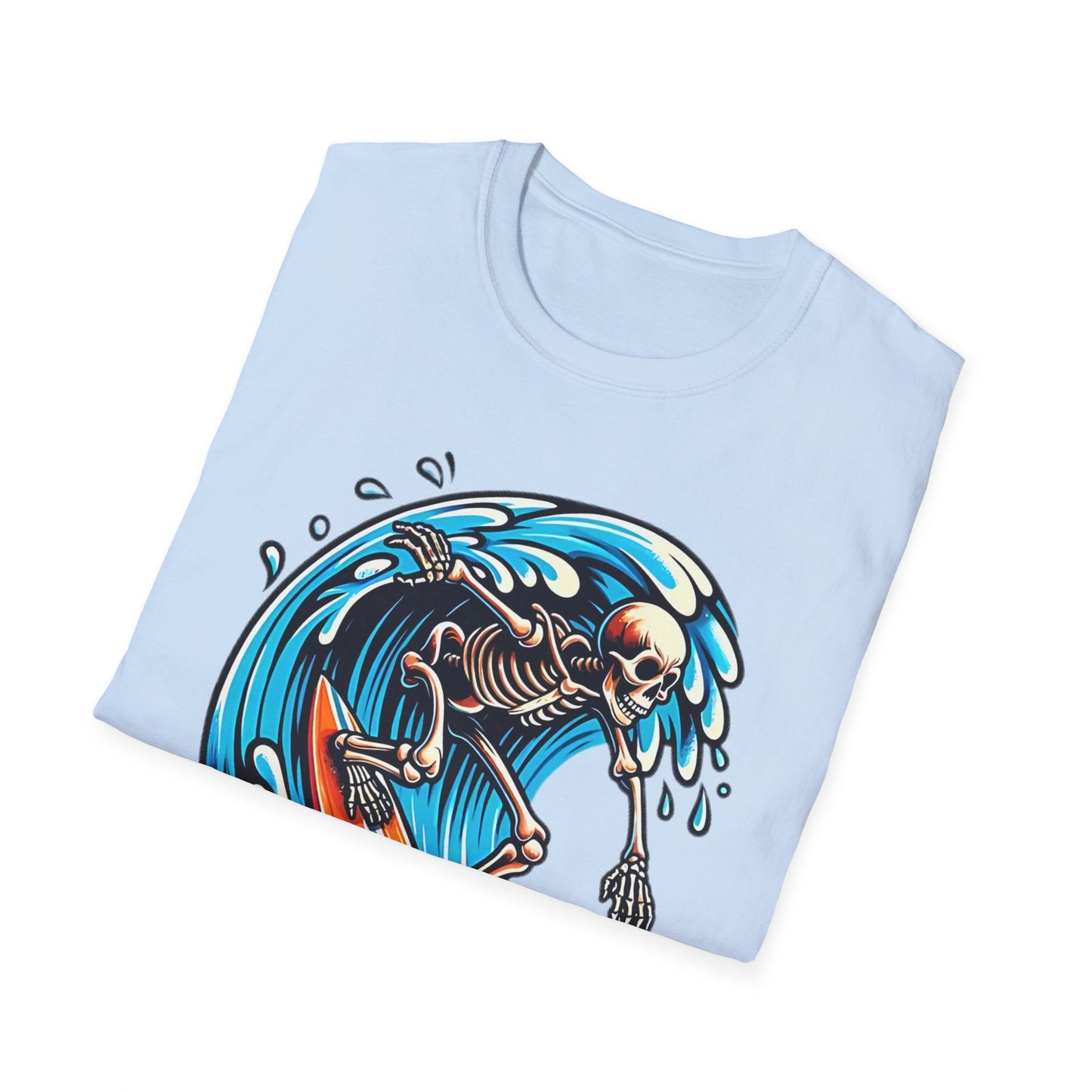 Skull Tee Shirt With Skeleton Art Design Unisex Gildan Softstyle 64000 Ring Spun Cotton Tee