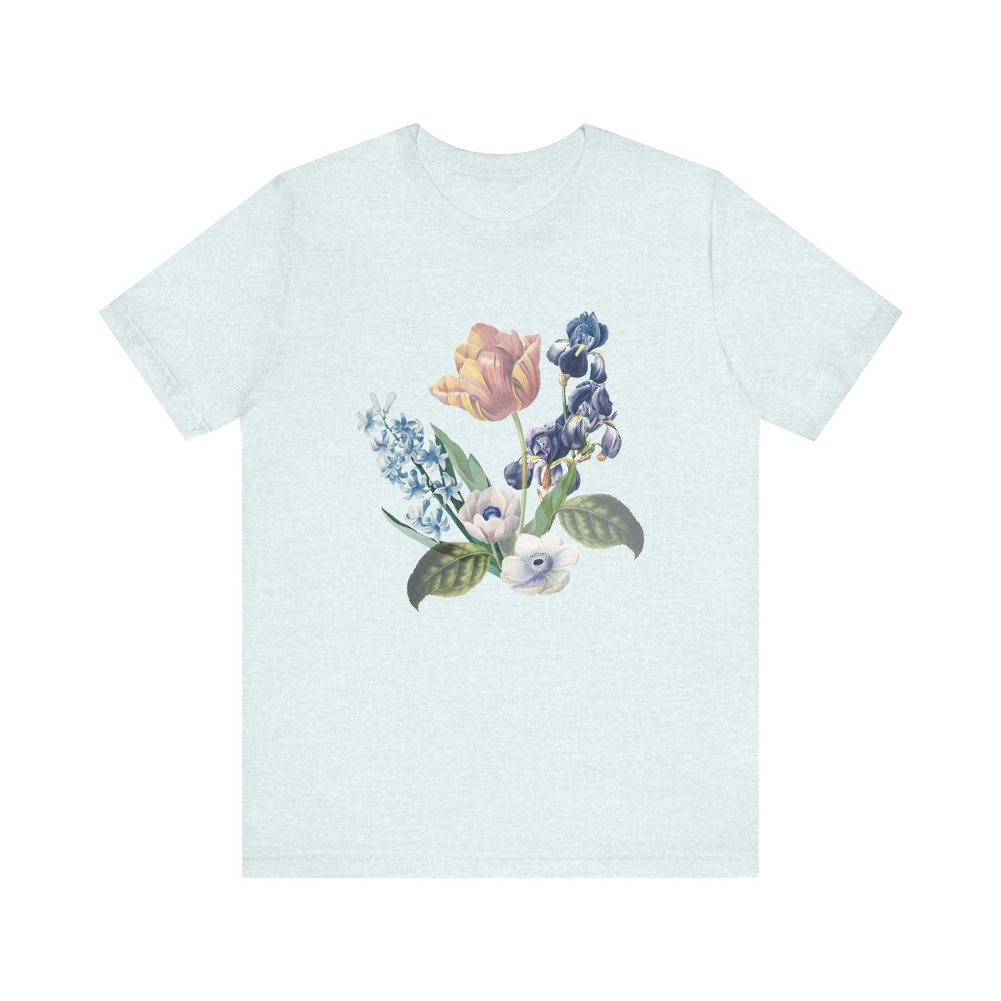 Cotton Tee Shirt with Floral Prints