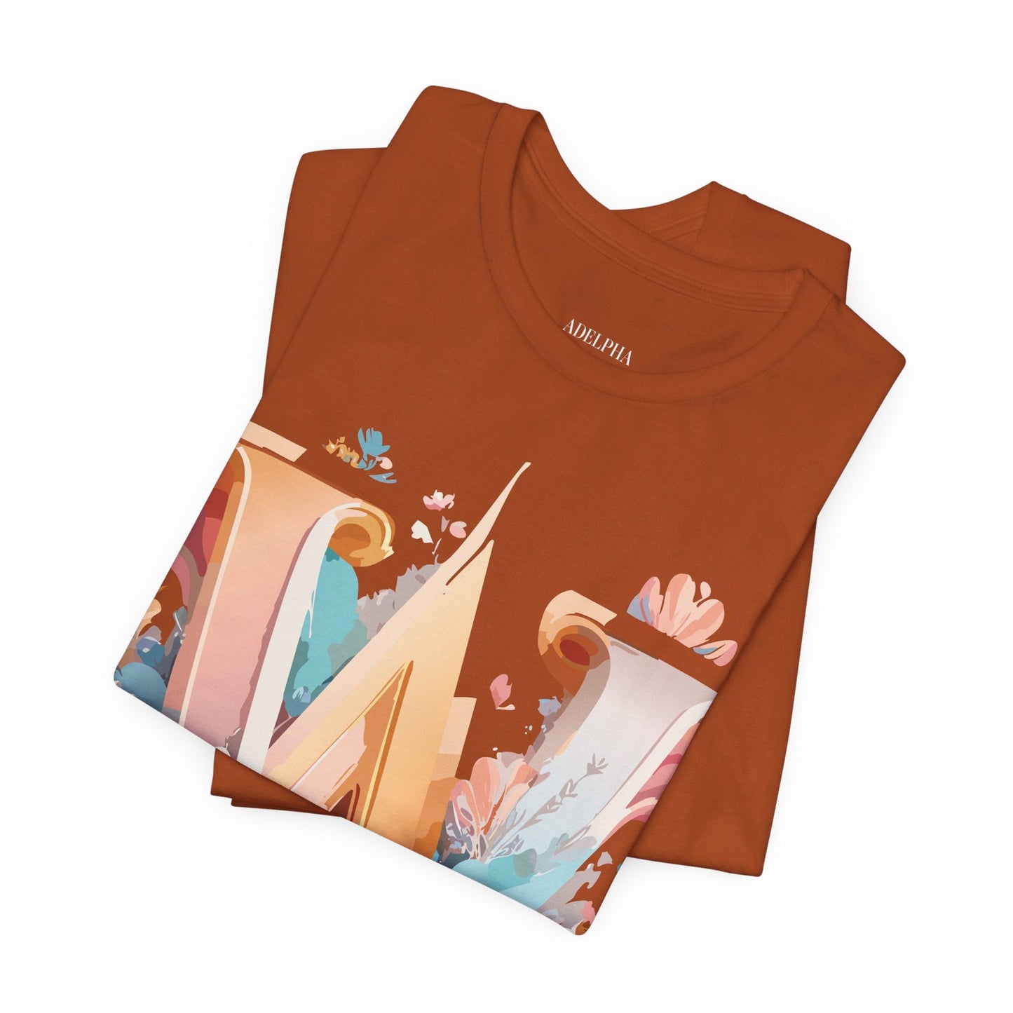 Letter W Shirt Unisex Graphic Tee By Adelpha Vintage Inspired Art Short Sleeve Collection