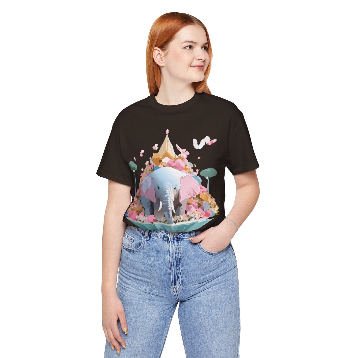 Elephant Graphic Tee Adelpha Unisex Short Sleeve Vintage Inspired Art Design Premium