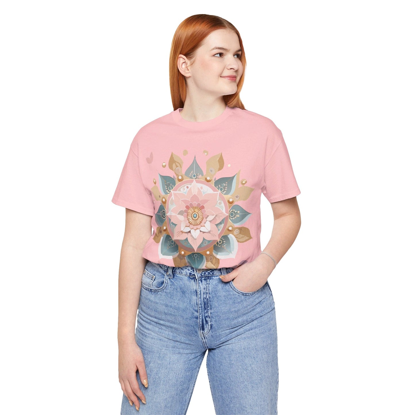 Mandala Shirt Unisex Graphic Tee By Adelpha With Vintage Inspired Artwork Short Sleeve Jersey
