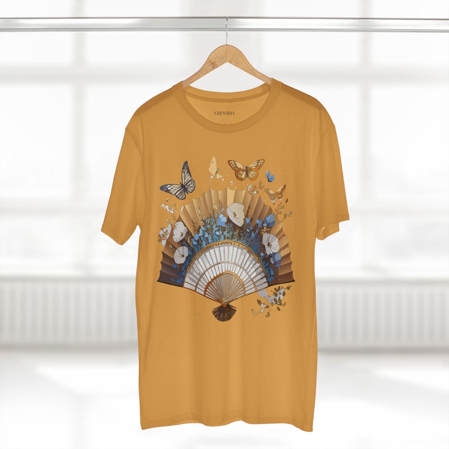 Antique Fan Graphic Design T-Shirt Unisex 100 Cotton Floral Carnival Artwork Tee 1