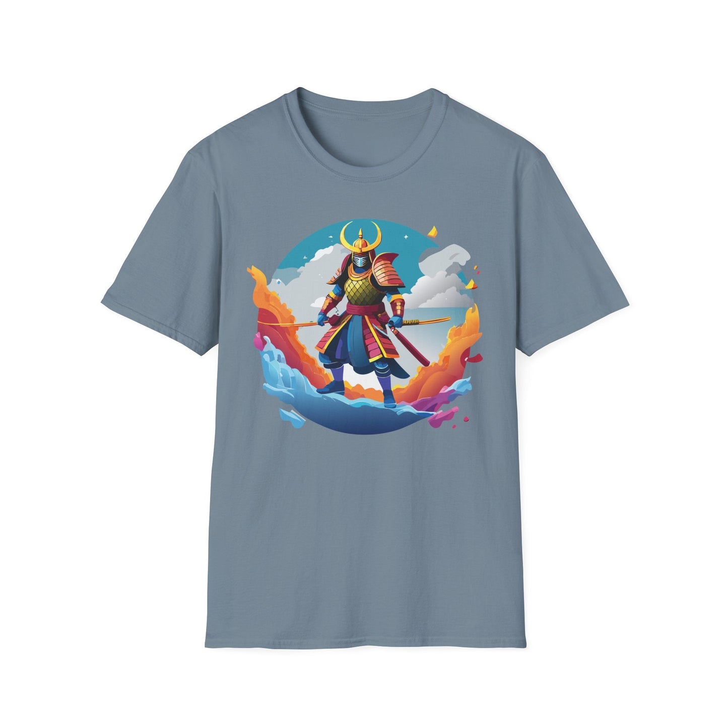 Samurai Shirt Unisex Gildan Softstyle 64000 Tee 100 Percent Ring Spun Cotton Lightweight
