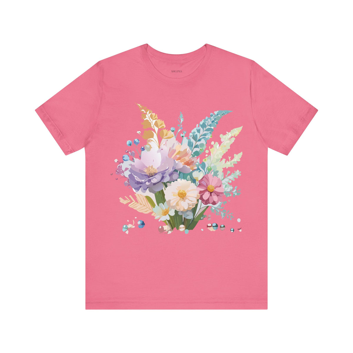 Floral Graphic Tee Shirt - Bella+Canvas Unisex 100 Cotton 16