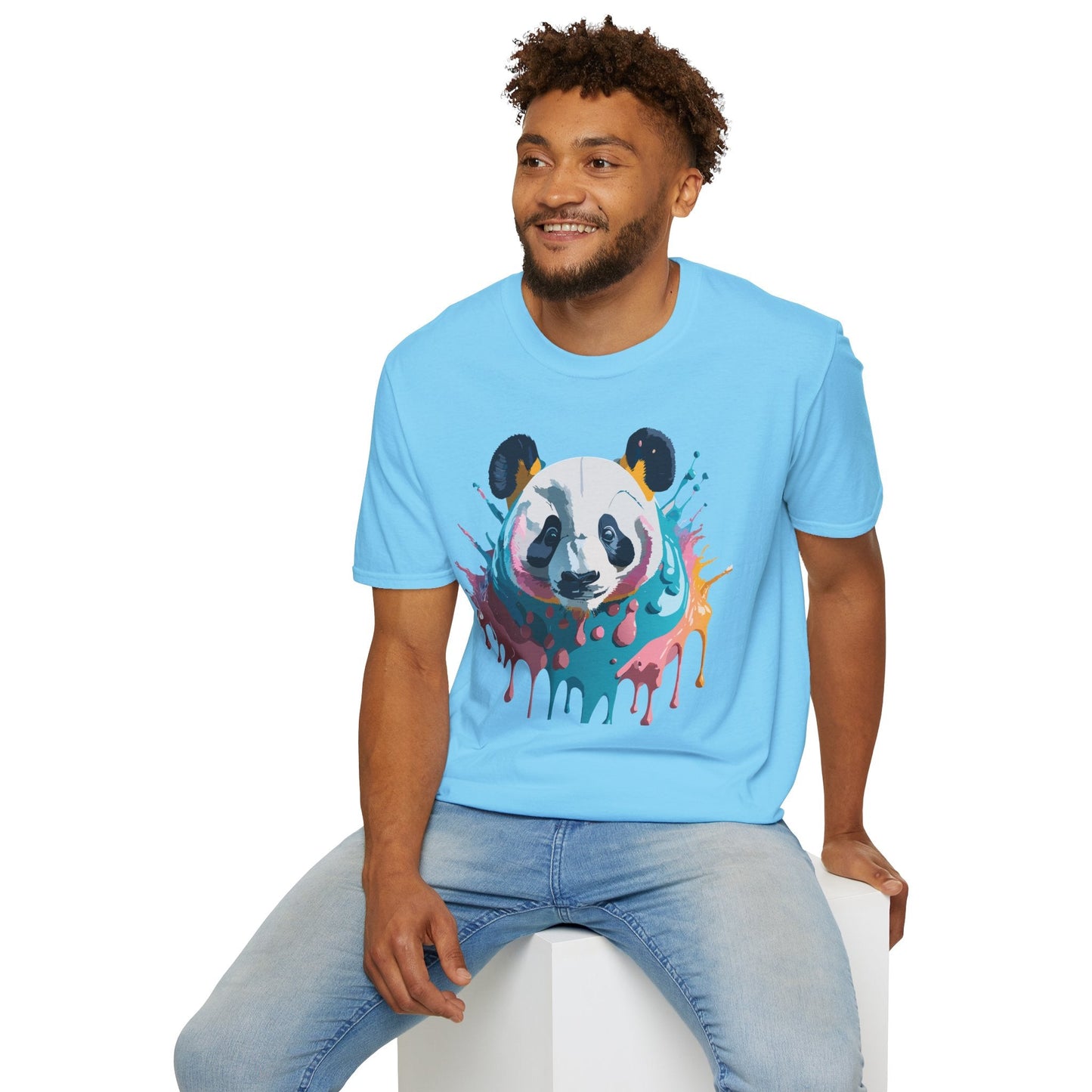 Panda Shirt Unisex T Shirt Gildan Softstyle 64000 Panda Graphic Animal Tee 100 Percent Cotton