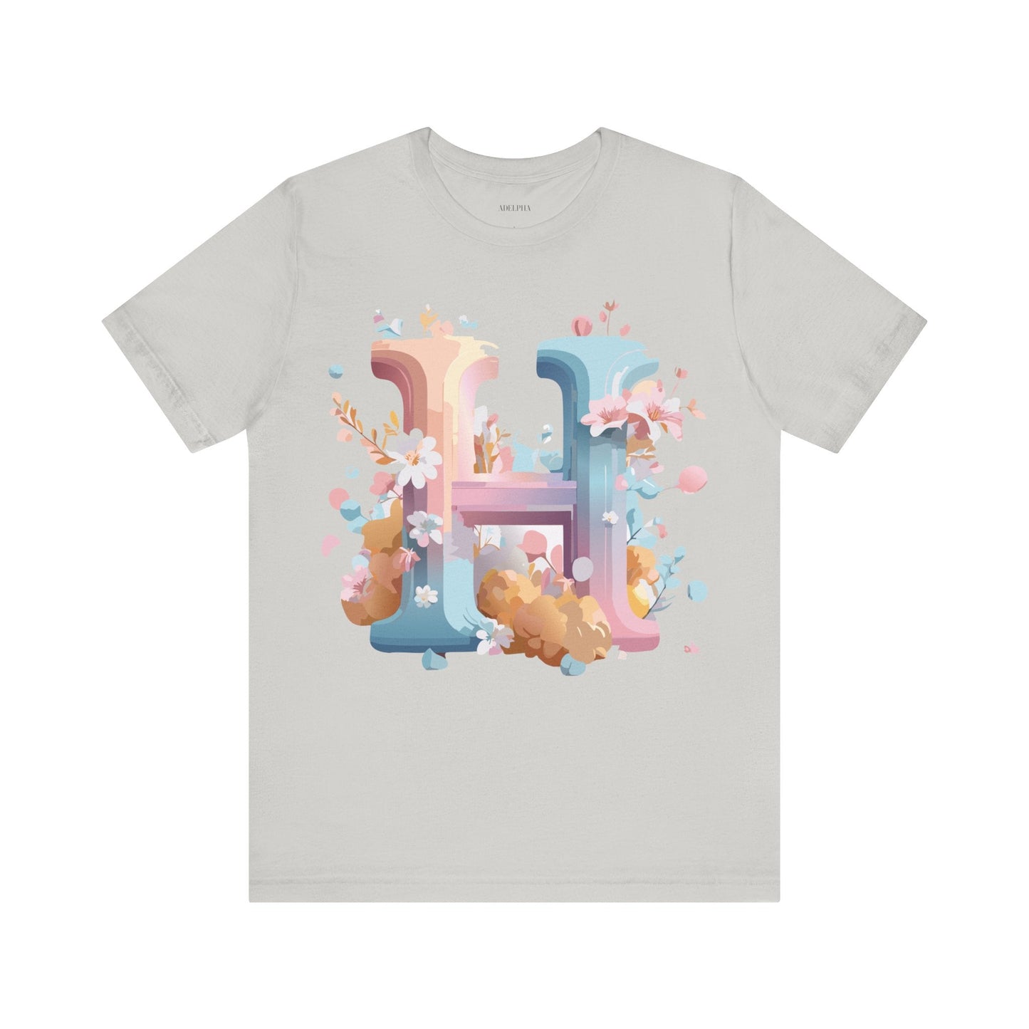 Letter H Graphic T Shirt Unisex Jersey Short Sleeve Tee By Adelpha Vintage Artwork