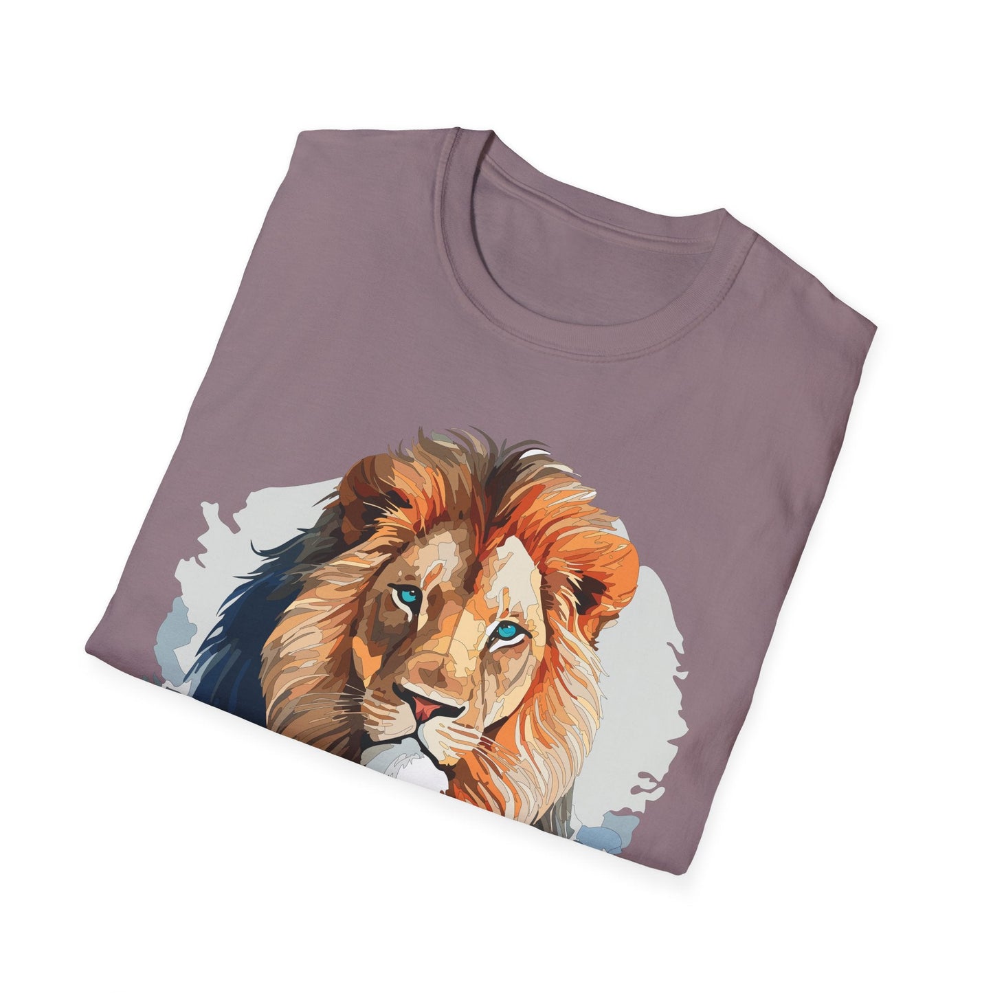 Lion Shirt Unisex Animal Tee Gildan Softstyle 64000 100 Percent Ring Spun Cotton