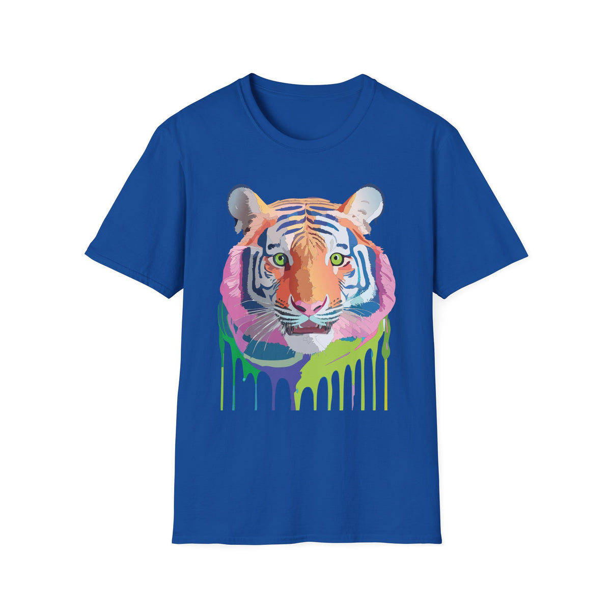 Colorful Drip Tiger T-Shirt | Vibrant Painted Tiger Tee