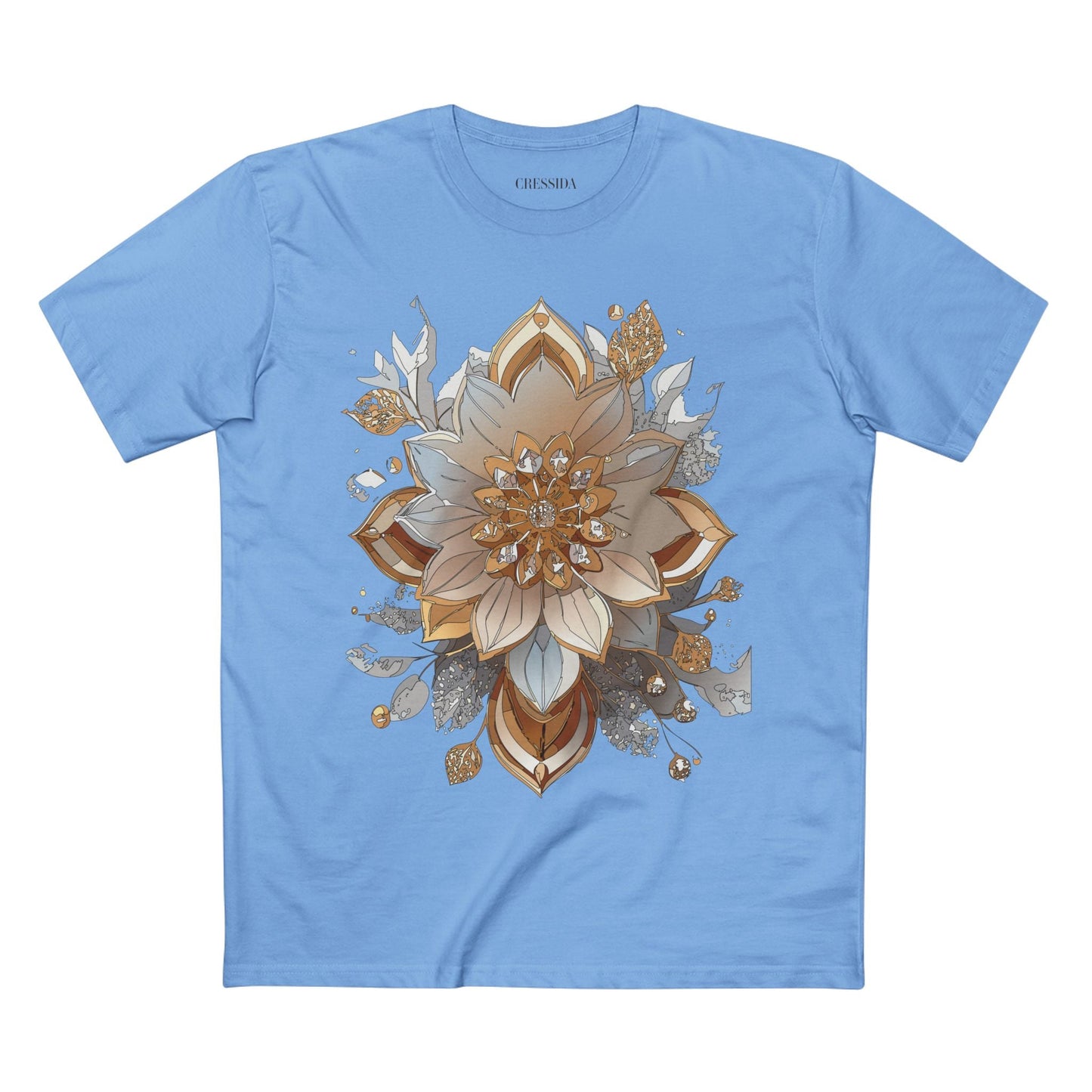 Floral Graphic T-Shirt Unisex 100 Cotton Art Design with Antique Flowers Tee 2