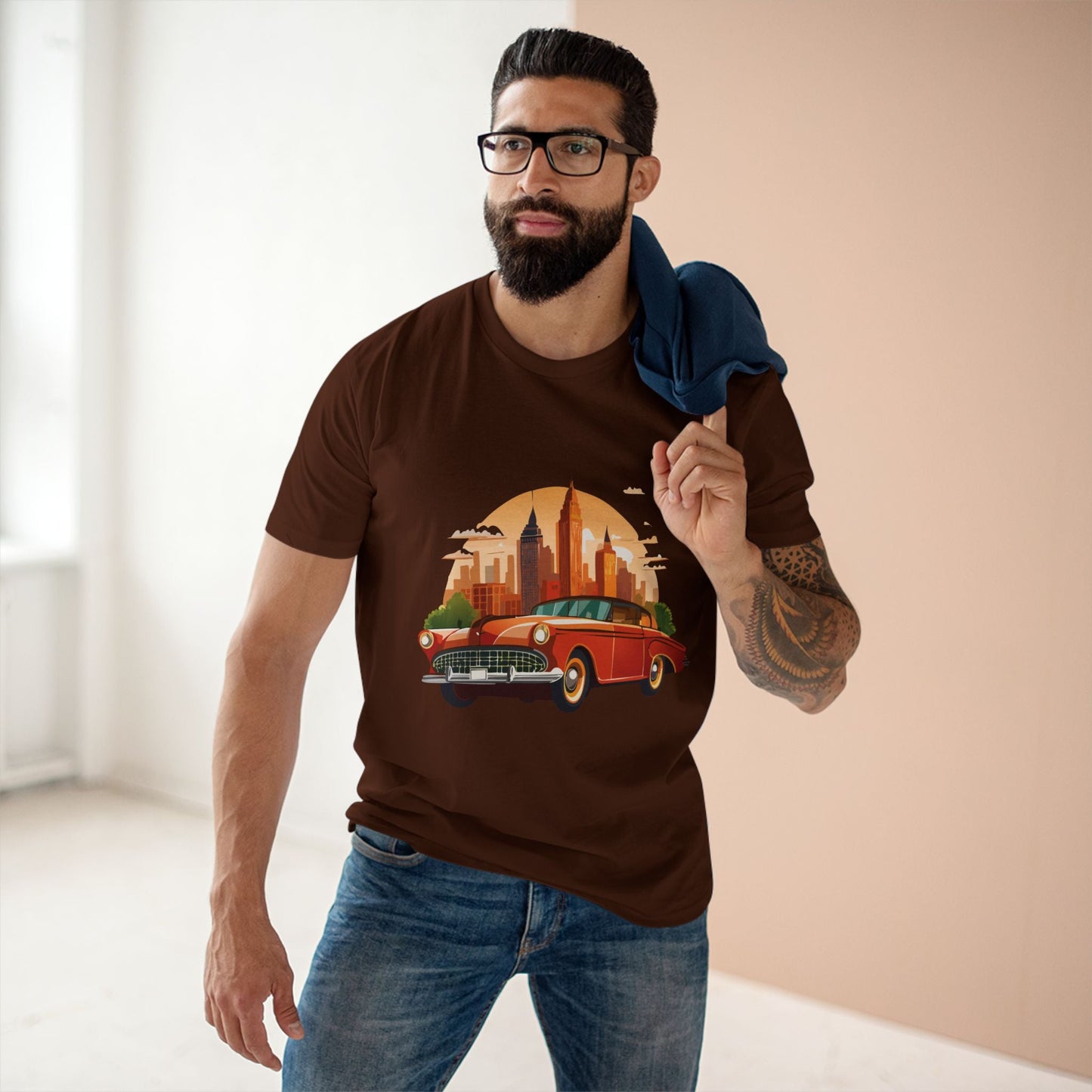 Retro Car Shirts Vintage Car Shirts RC1 Unisex Premium Cotton Tee With Original Art Design