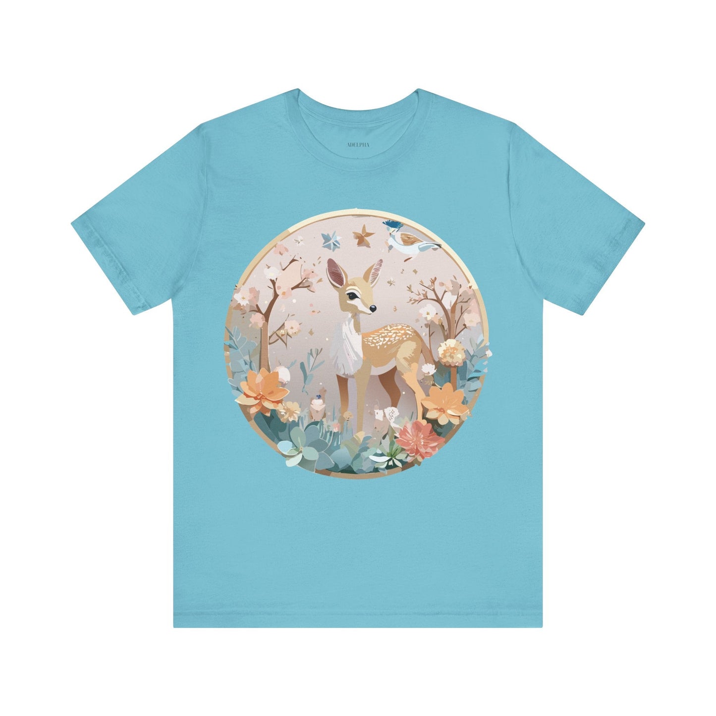 Medallion Graphic Unisex 100 Cotton Vintage Animal Medal Artwork Tee 9