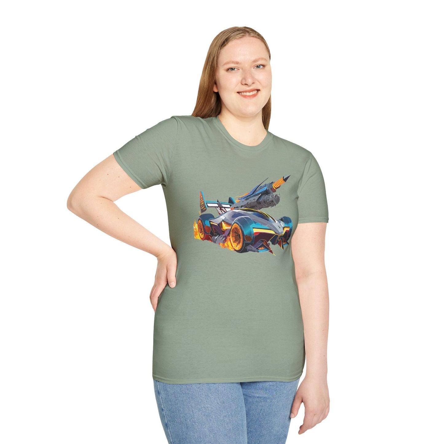 Unisex Car T Shirt Softstyle Cotton Tee With Car Design Hot Wheels Graphic Tee For Men And Women