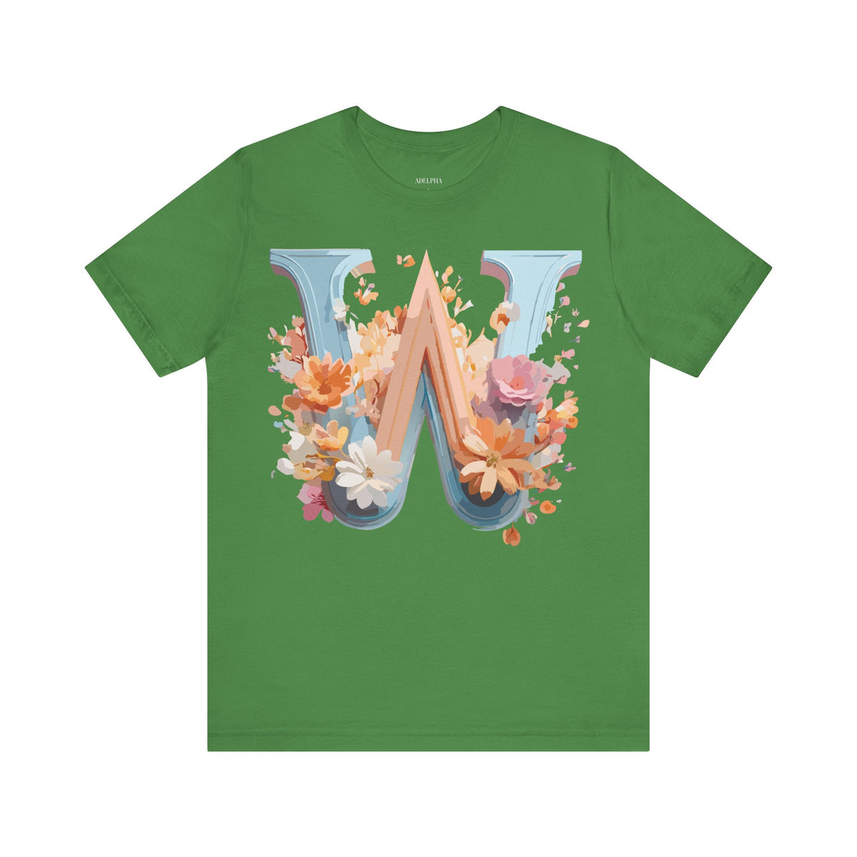 Letter W Graphic Unisex Cotton Bella+Canvas Tee with Art Letter Design